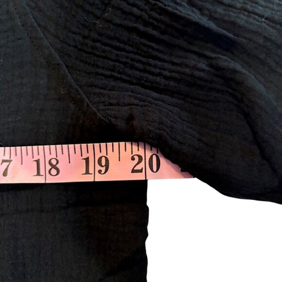 NWT Andie Resort Wear Corvo Black Gauze Swim Button Coverup Sz Medium - Picture 6 of 8